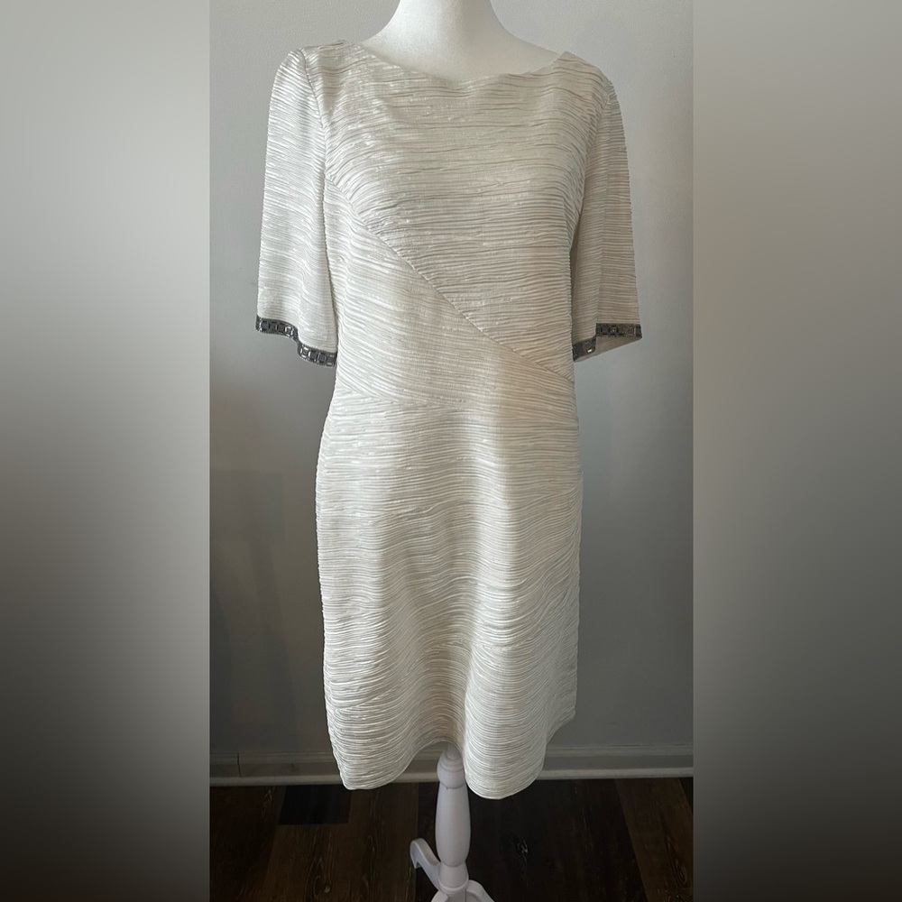 Scarlett Dress with Shimmer and Jeweled Sleeves